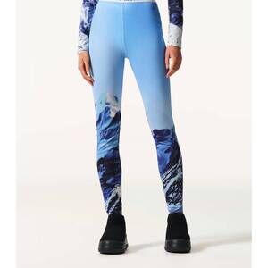 NEW PERFECT MOMENT printed base layer leggings in ski lift blue